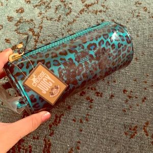 Juicy Couture Blue Leopard Makeup Bag